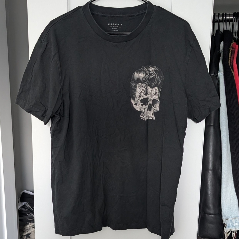 All Saints Black Short Sleeve Tee